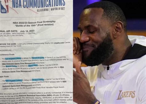 nba leaked script|“LeBron James to score 53 points in Game 7” – NBA。